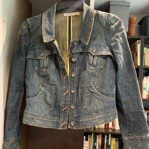 EUC DKNY cropped jean jacket. Size L